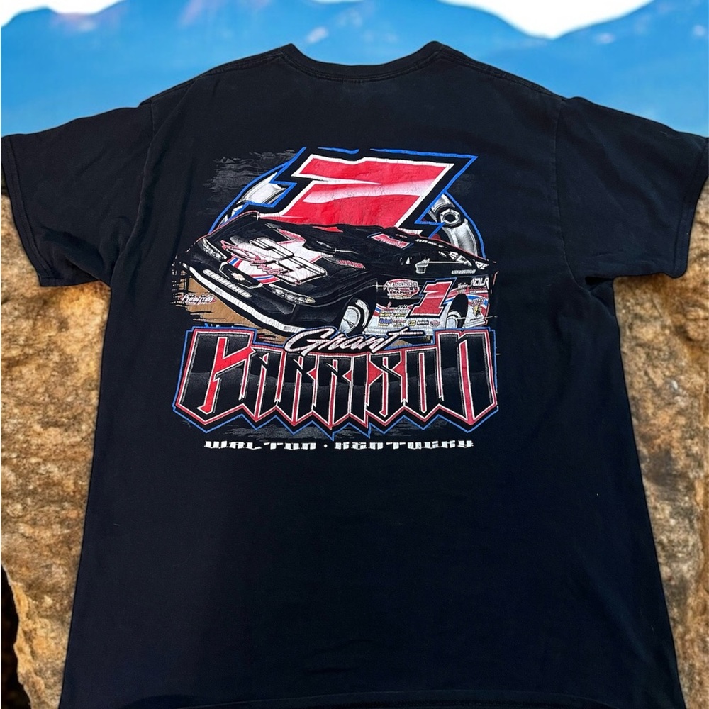 Gildan Black Short Sleeve Tee with Patriotic Graphic